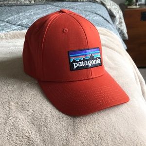Patagonia P-6 Logo Roger Hat, Rust Red Color OS